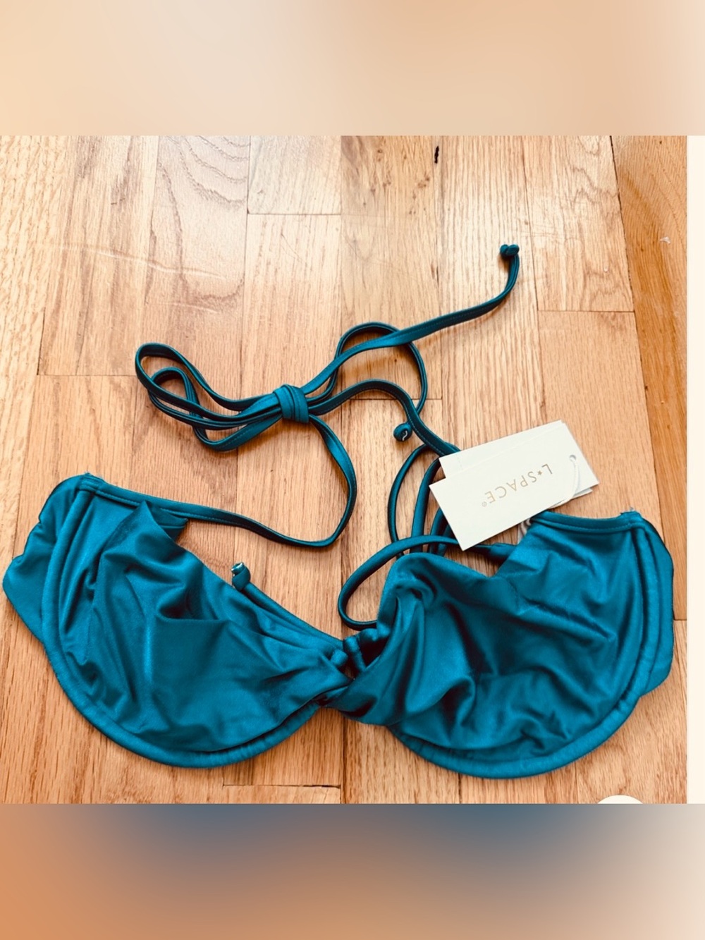 l*space Teal Bikini Underwire Top